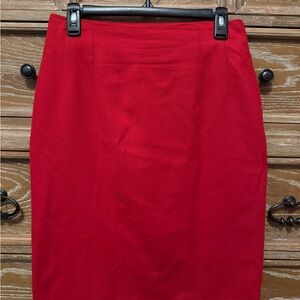 Savannah Vibrant Red Pencil Skirt